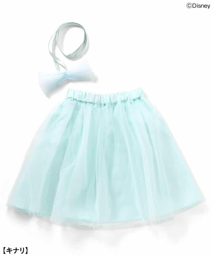 《迪士尼》角色/公主 簡易梳妝蕾絲寬褲