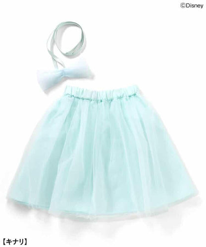 《迪士尼》角色/公主 簡易梳妝蕾絲寬褲