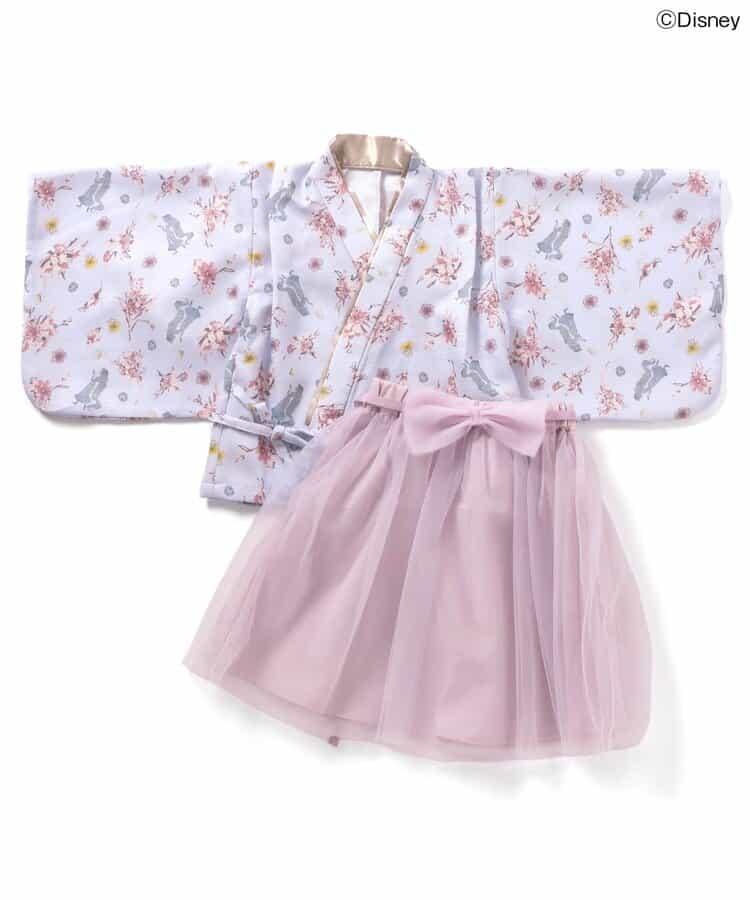 《迪士尼》角色/公主 簡易梳妝蕾絲寬褲