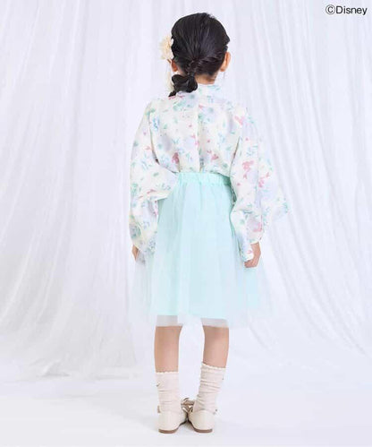 《迪士尼》角色/公主 簡易梳妝蕾絲寬褲