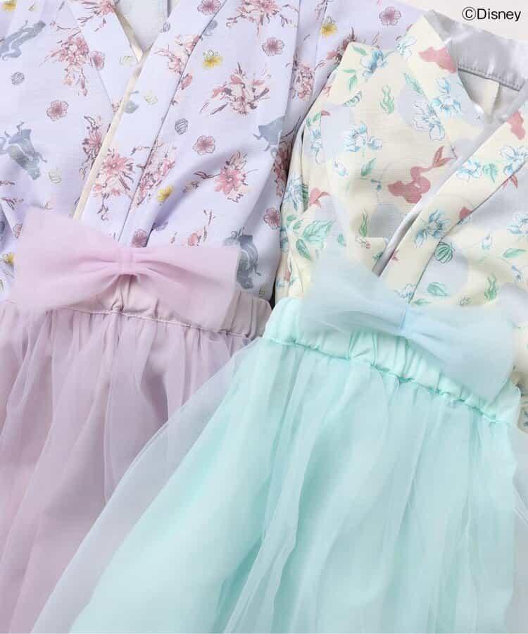 《迪士尼》角色/公主 簡易梳妝蕾絲寬褲