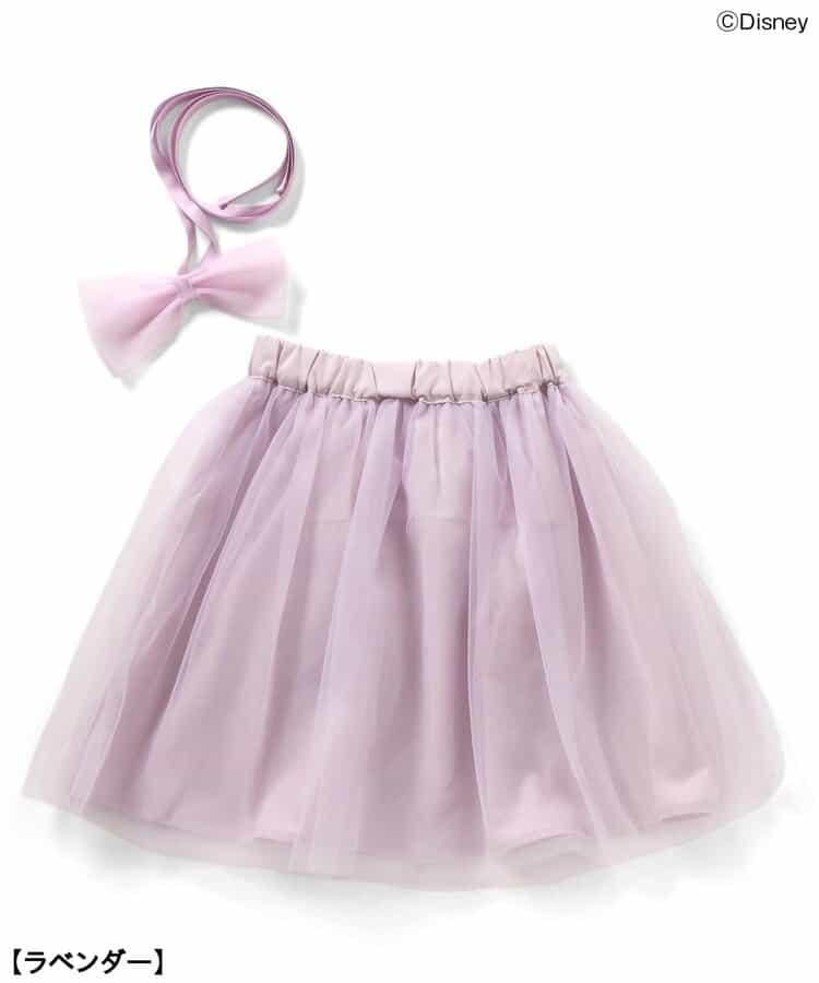 《迪士尼》角色/公主 簡易梳妝蕾絲寬褲