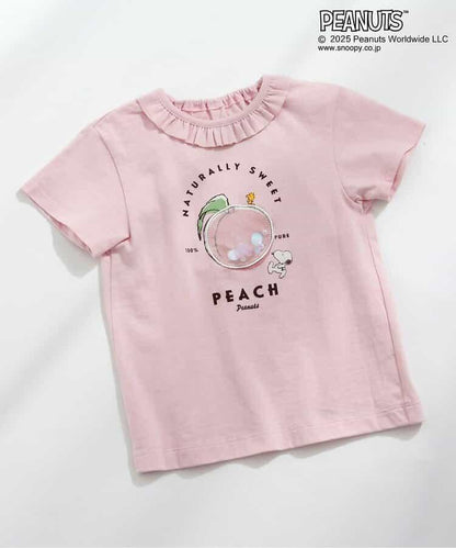 《花生漫畫》 帶褶邊水果圖案T恤