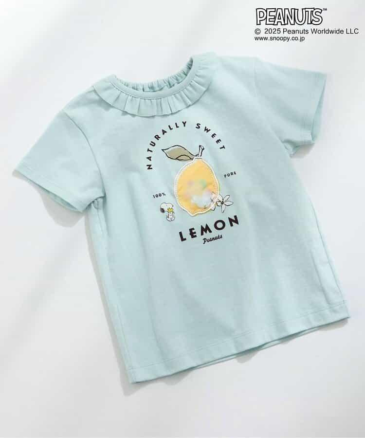 《花生漫畫》 帶褶邊水果圖案T恤