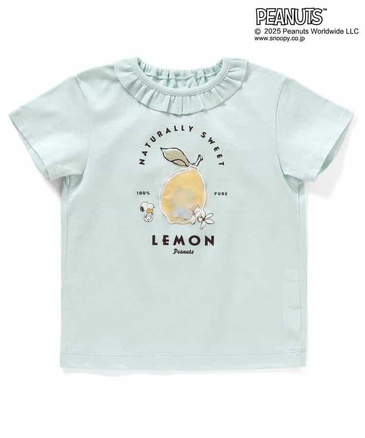 《花生漫畫》 帶褶邊水果圖案T恤