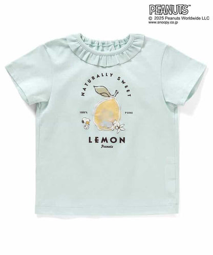 《花生漫畫》 帶褶邊水果圖案T恤