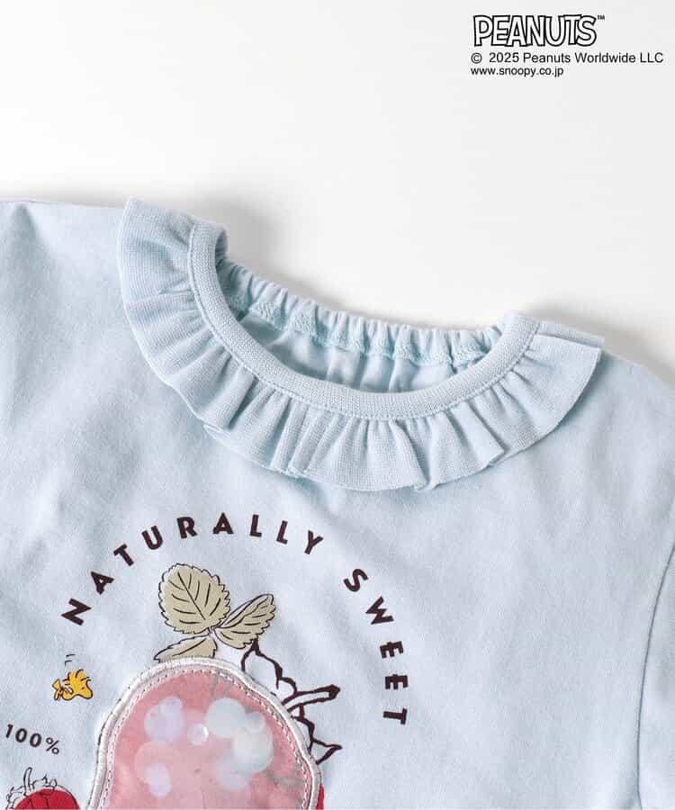 《花生漫畫》 帶褶邊水果圖案T恤