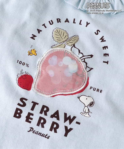 《花生漫畫》 帶褶邊水果圖案T恤