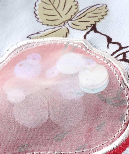 《花生漫畫》 帶褶邊水果圖案T恤