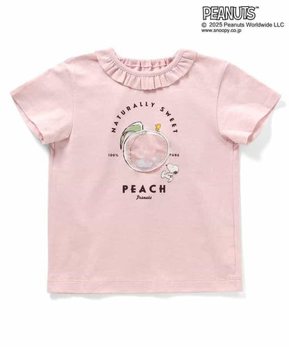 《花生漫畫》 帶褶邊水果圖案T恤