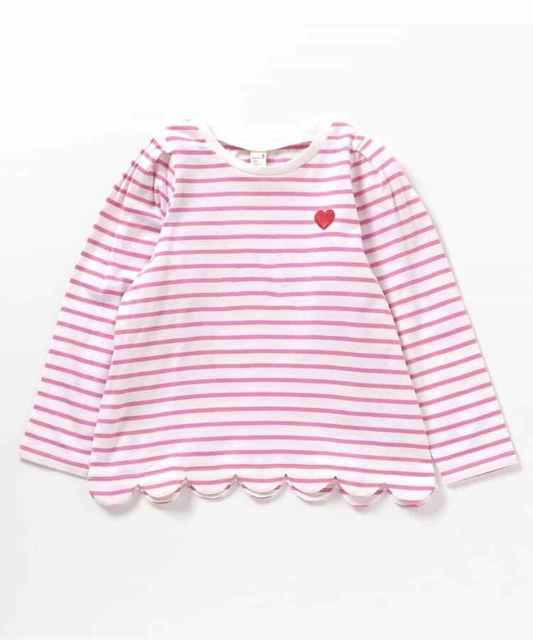 下襬扇邊心形圖案T恤