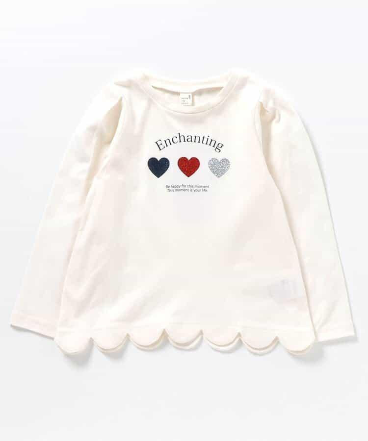 下襬扇邊心形圖案T恤