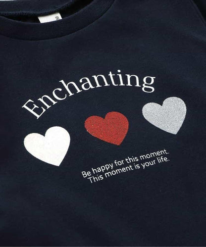 下襬扇邊心形圖案T恤