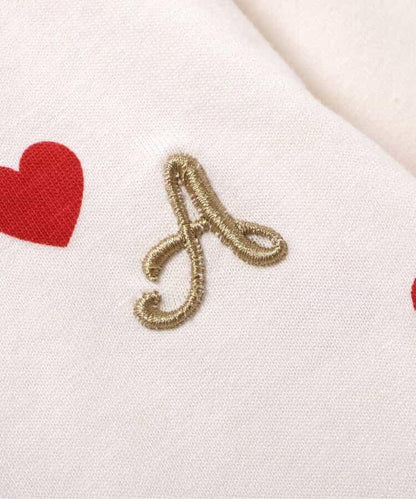 下襬扇邊心形圖案T恤