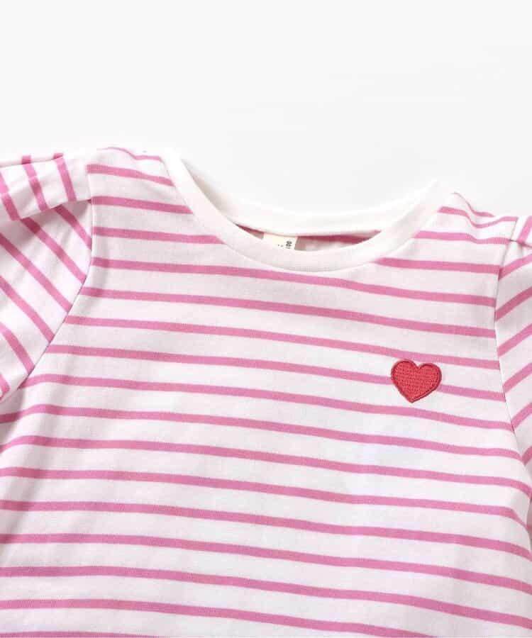 下襬扇邊心形圖案T恤