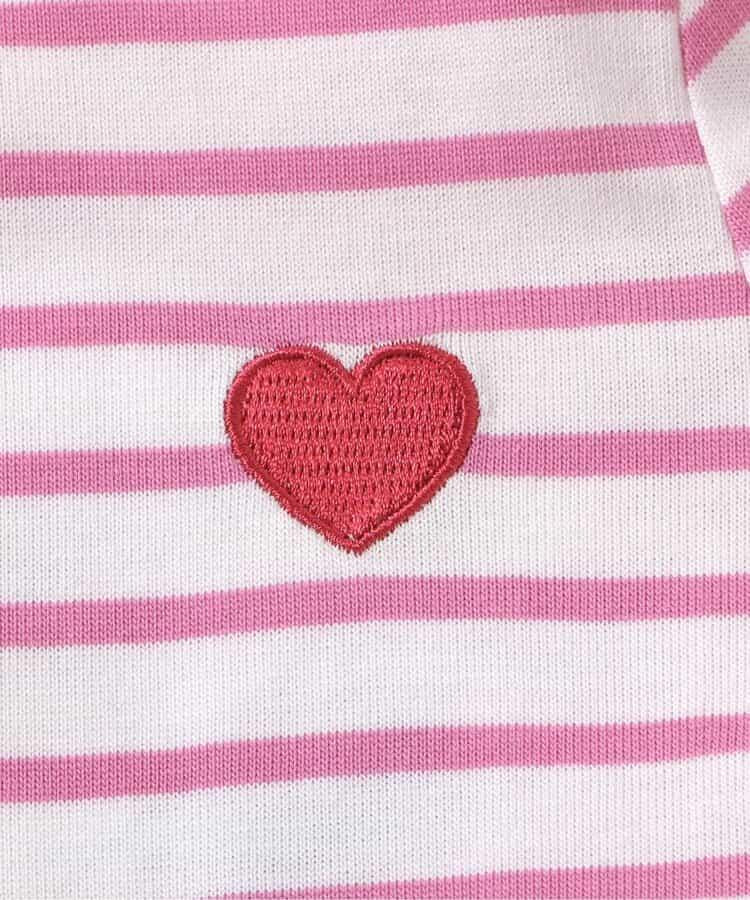 下襬扇邊心形圖案T恤