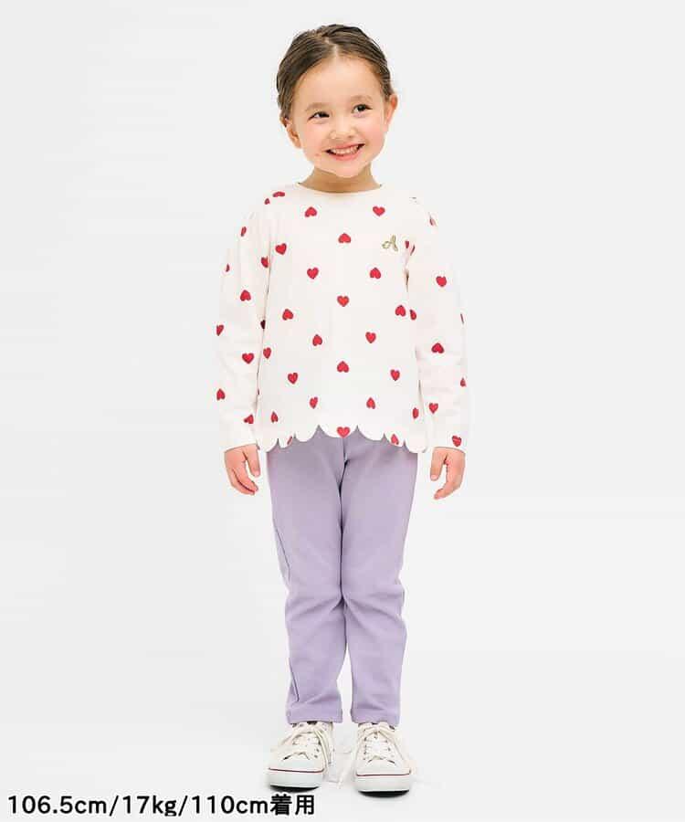 下襬扇邊心形圖案T恤