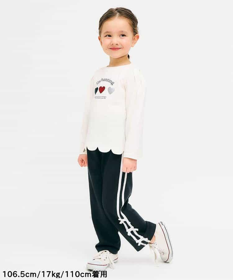 下襬扇邊心形圖案T恤