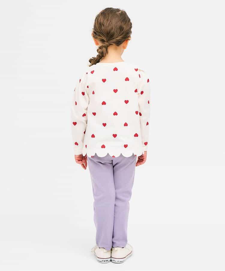 下襬扇邊心形圖案T恤