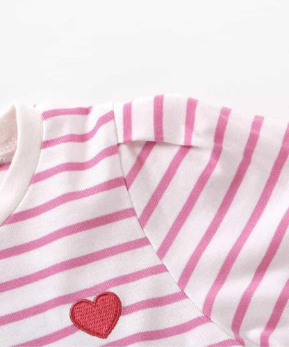 下襬扇邊心形圖案T恤