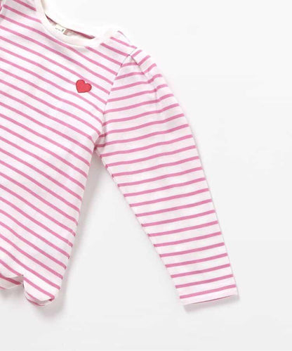 下襬扇邊心形圖案T恤