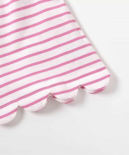 下襬扇邊心形圖案T恤