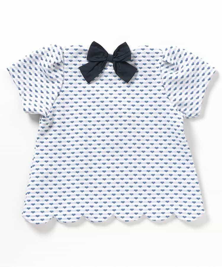 扇邊心形提花T恤