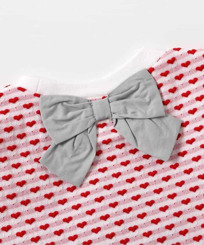 扇邊心形提花T恤