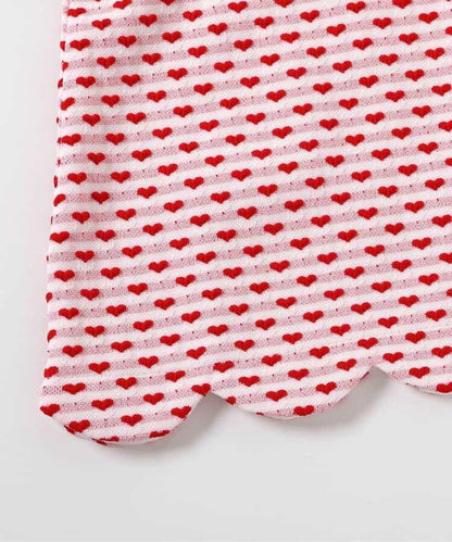 扇邊心形提花T恤