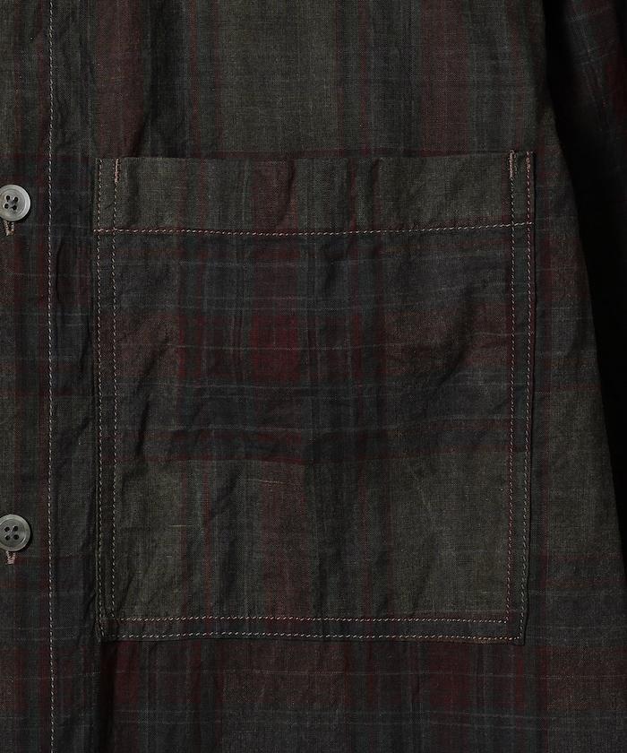 馬德拉斯印花塗層工裝襯衫