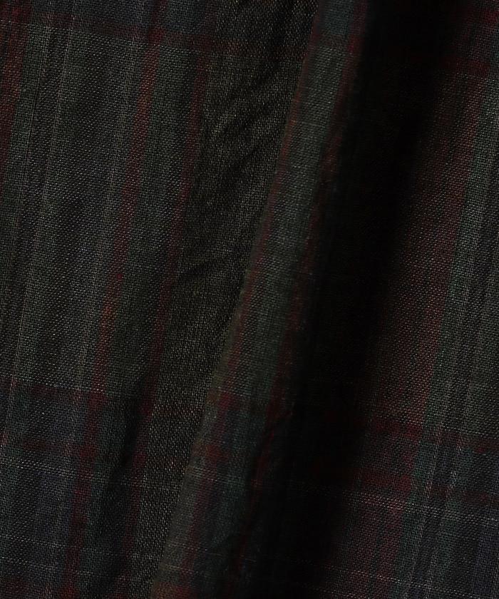 馬德拉斯印花塗層工裝襯衫