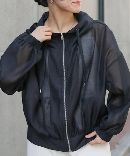 透明滌綸煮沸帶帽羽絨服