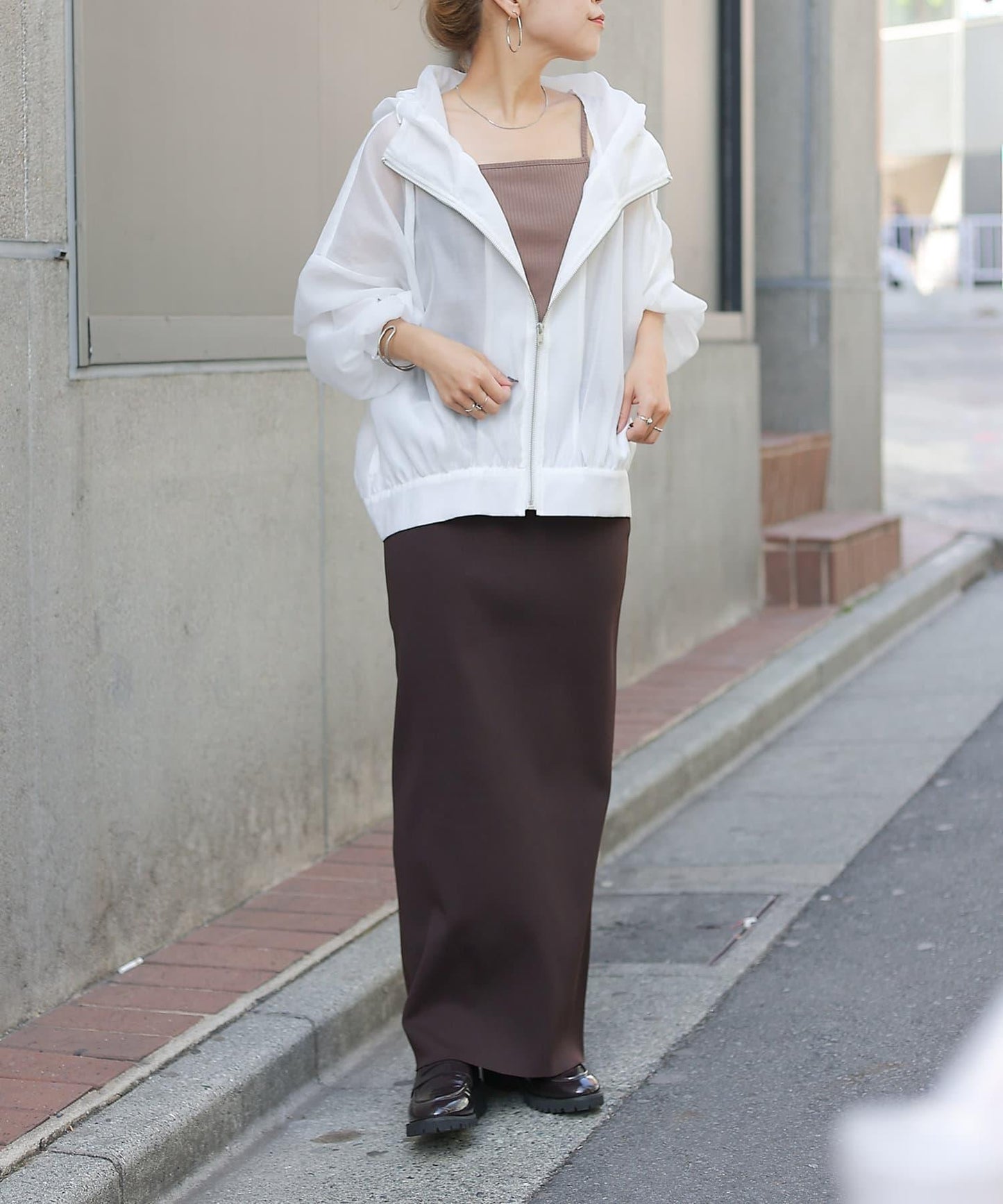 透明滌綸煮沸帶帽羽絨服