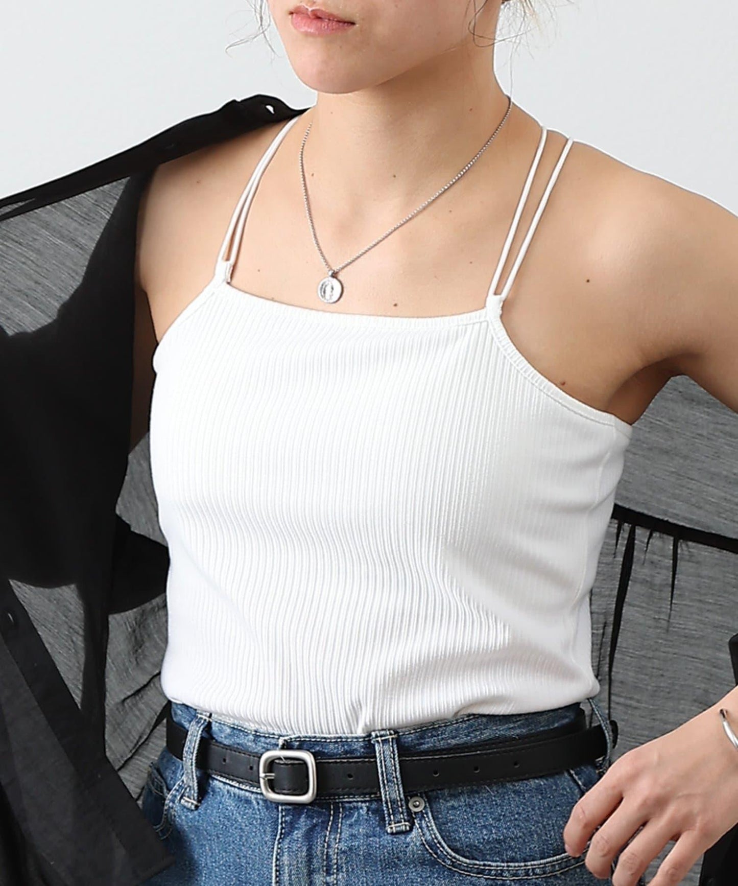 【SS優先】帶杯交叉彈力吊帶背心