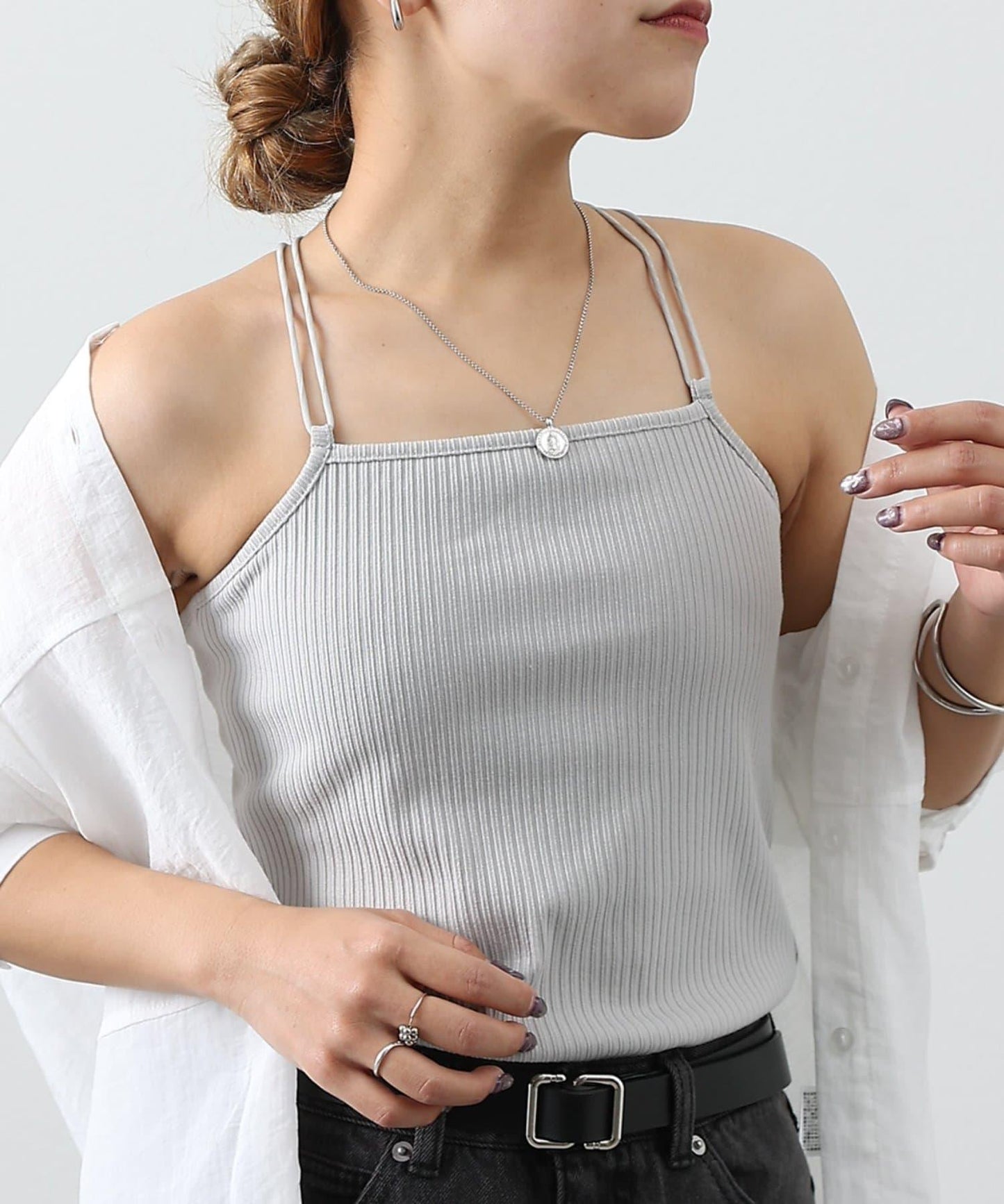 【SS優先】帶杯交叉彈力吊帶背心