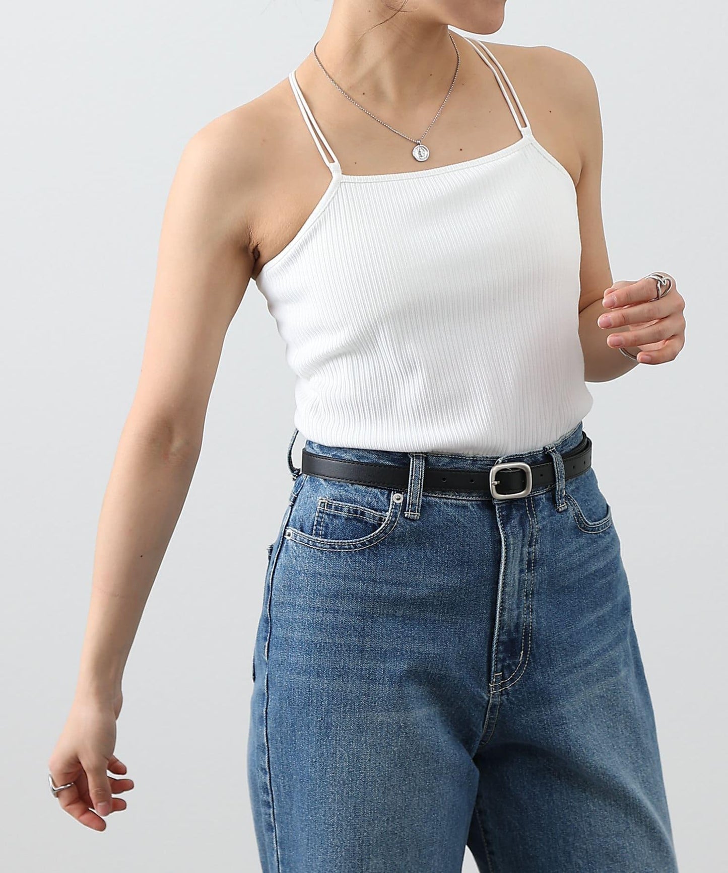 【SS優先】帶杯交叉彈力吊帶背心