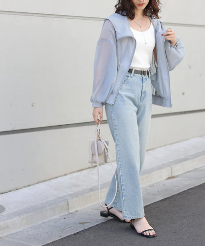 透明滌綸煮沸帶帽羽絨服