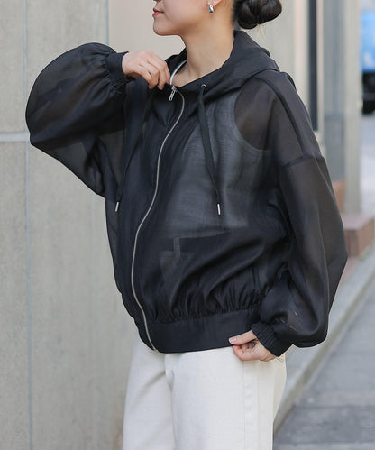 透明滌綸煮沸帶帽羽絨服