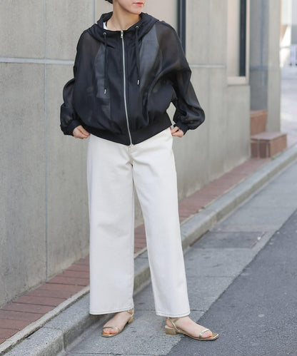 透明滌綸煮沸帶帽羽絨服