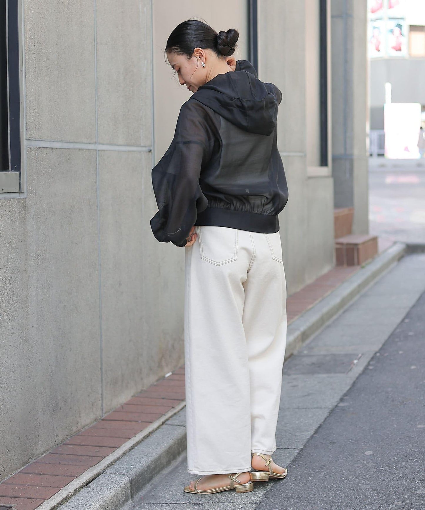 透明滌綸煮沸帶帽羽絨服