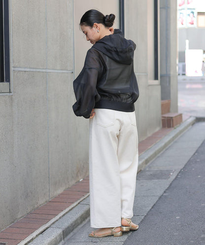 透明滌綸煮沸帶帽羽絨服