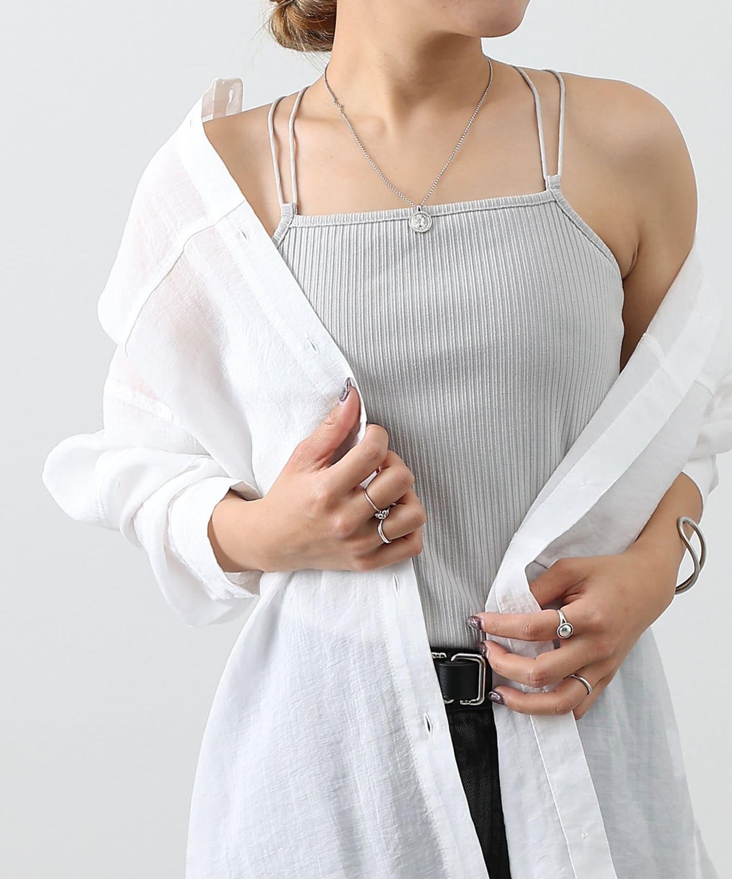 【SS優先】帶杯交叉彈力吊帶背心