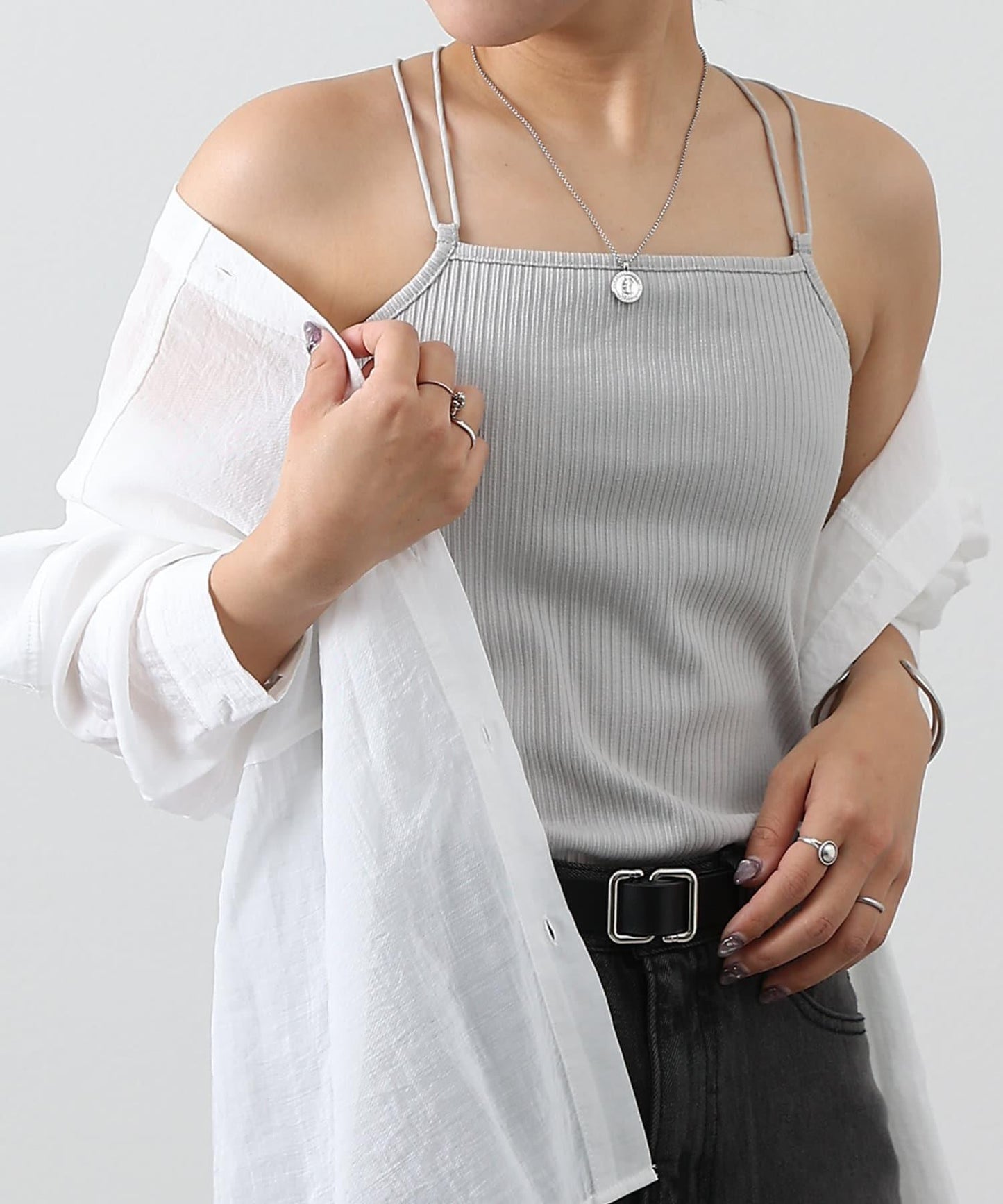 【SS優先】帶杯交叉彈力吊帶背心