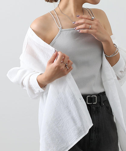 【SS優先】帶杯交叉彈力吊帶背心