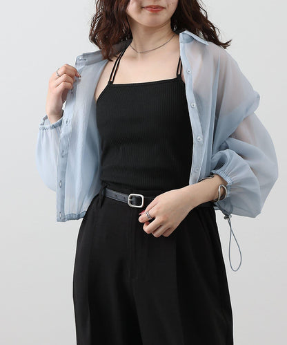 【SS優先】帶杯交叉彈力吊帶背心