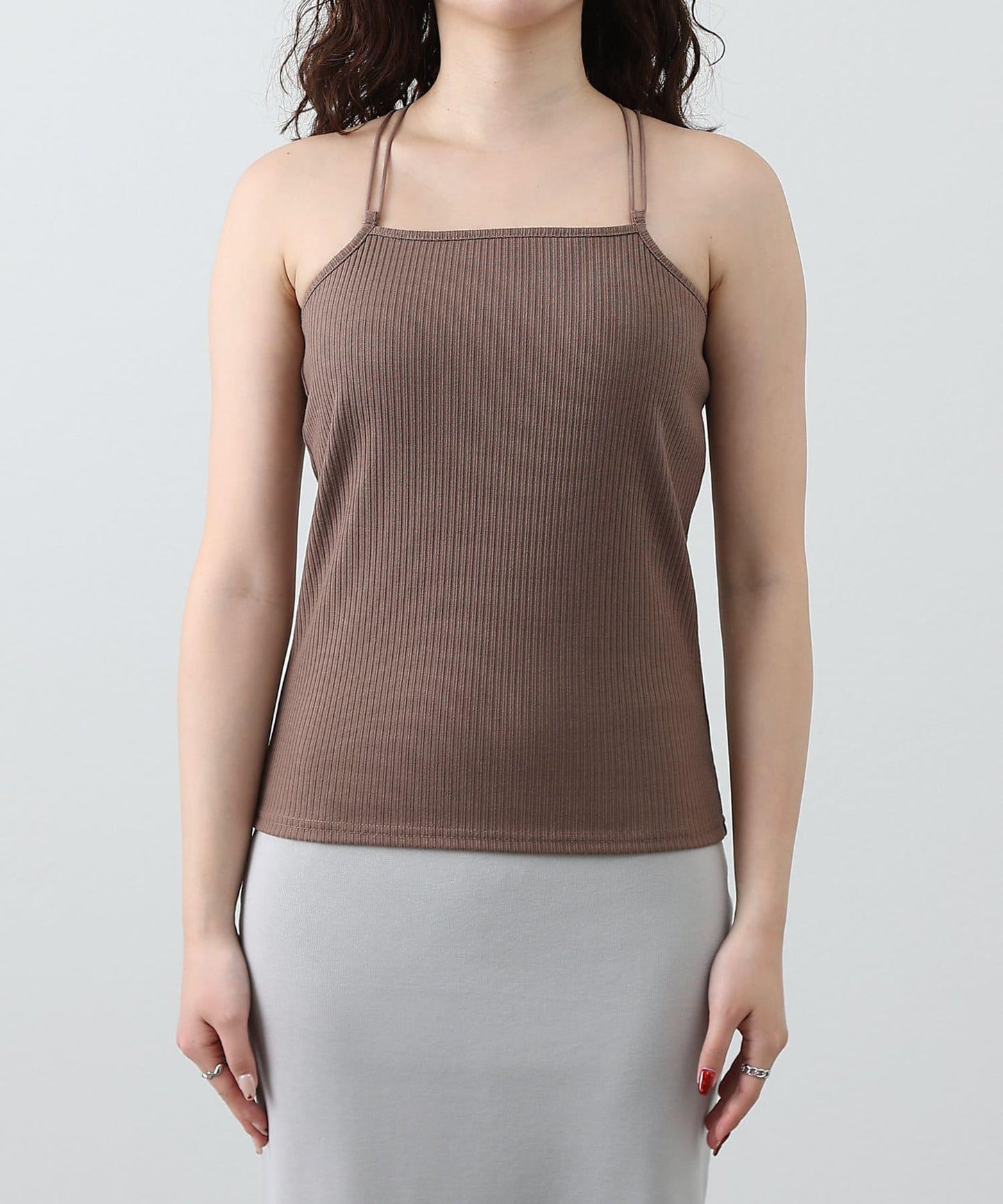 【SS優先】帶杯交叉彈力吊帶背心