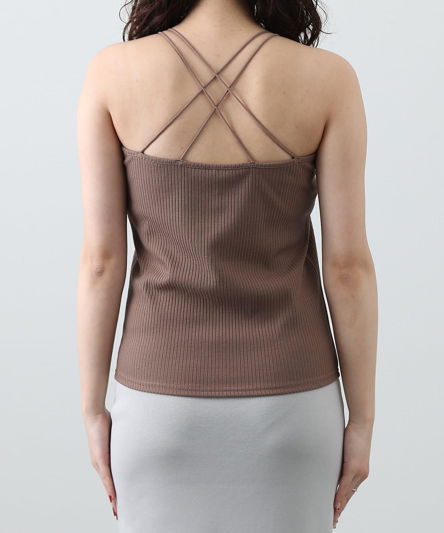 【SS優先】帶杯交叉彈力吊帶背心