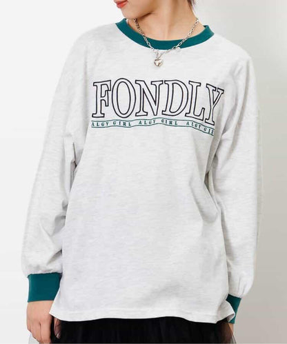 休閒大LOGO印花T恤