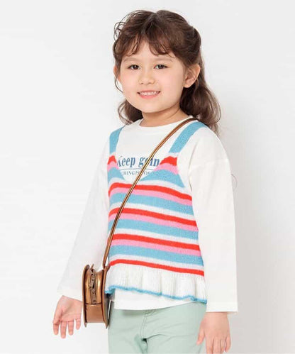 【2件套】針織馬甲短袖T-shirt