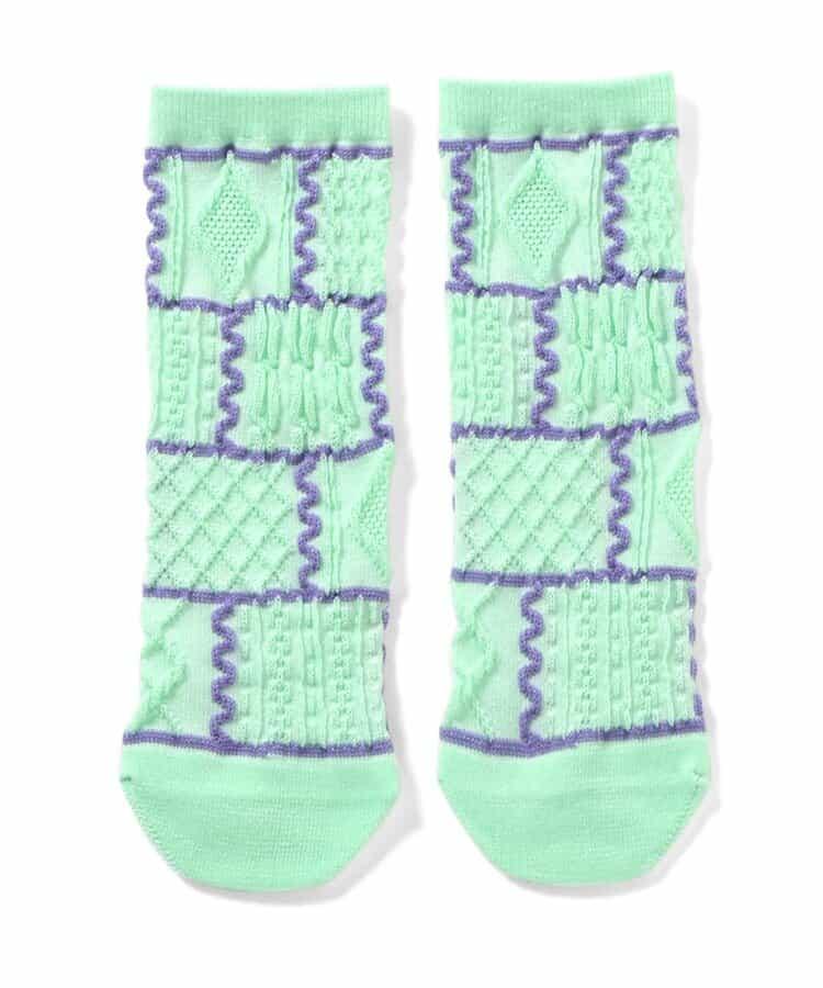 3P套裝 浮絲編織 管狀襪子